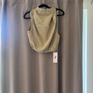 Stylish Beige Sleeveless Top